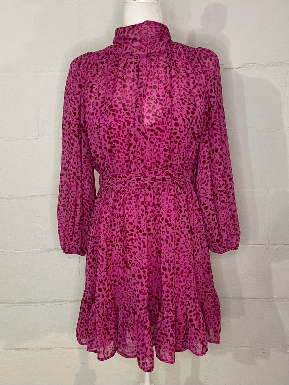 entro Hot Pink Animal Print Mini Dress